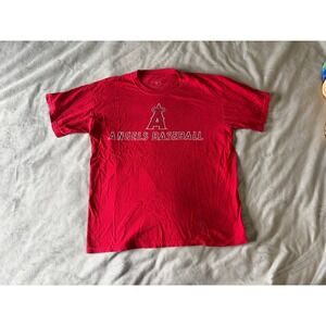 Wright & Ditson Los Angeles Angels MLB Baseball T-Shirt Red Mens Medium